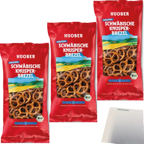 Huober Original Schwäbische Knusperbrezeln 3er Pack 3x175g Packung usy Block