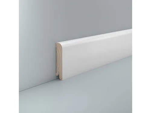 Südbrock Sockelleiste Sockelleiste 15 x 70 Holzkern mit Starkfolie RAL 9016 Fussleiste, L: 250 cm, H: 7 cm, 1-St.