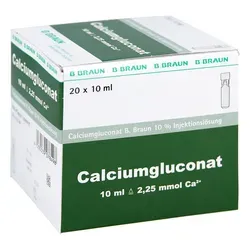 Calciumgluconat 10% MPC Injektionslösung 20X10 ml von B. Braun