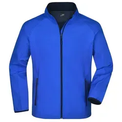 Herren Raglan Softshelljacke JN1130 - nautic-blau/navy-blau, Größe L - Funktionsjacke aus weichem 2-Lagen Softshellmaterial, wasserabweisend, winddicht und atmungsaktiv – ideal für Freizeit und Promotion.
