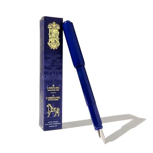 Produktbild Ferris Wheel Press | Carousel Fountain Pen | Acrylic blend body | Air-sealed click locking cap | After Hours | Dark Blue | Fine Nib