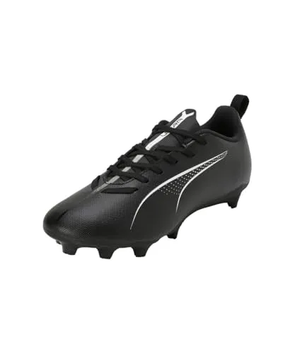 Puma Ultra 5 Play FG/AG Jr Fußballschuhe Schwarz EU 36 - Fußballschuhe für Kinder, ausgestattet mit der innovativen SPEEDSYSTEM-Außensohle für maximale Beschleunigung und optimaler Traktion auf Rasen und Kunstrasen.