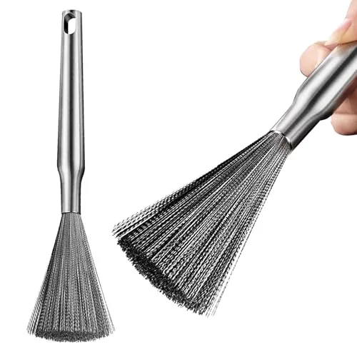 Stück Topfbürste, Küchenbürste, Topfbürste mit Griff, Topfbürste Aus 304 Edelstahl, Spülbürste, Pfannenbürste, Sehr geeignet zum Reinigen von Tellern, Pfannen, Töpfen, Spülen,Herden,Küchenutensilien 1