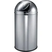 PROREGAL® 40L Mülleimer mit Pushdeckel - Eleganter Abfallbehälter aus Edelstahl mit praktischem Inneneimer, ideal für eine saubere und geruchsfreie Abfallentsorgung im Haushalt.