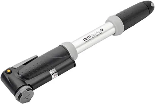 Topeak Minipumpen Mini Dual G - Luftpumpen für MTB und Rennrad, robuste Doppelhubpumpe aus Aluminium für schnelles Aufpumpen und integrierte Schutzkappe zum Schutz vor Verschmutzung.