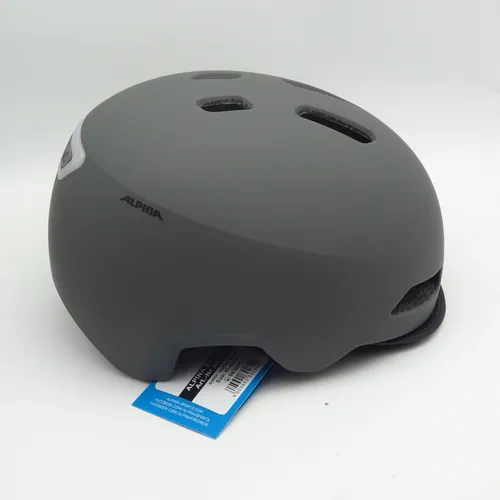 ALPINA Fahrradhelm Brooklyn - Kaffee-Grau Matt, Gr. 57-61cm - Fahrradhelme mit individuellem Anpassungssystem, 6 Lüftungsöffnungen und LED-Rücklicht für optimale Sicherheit in der Stadt. Genießen Sie maximale Sicherheit und Komfort bei Ihren City-Touren.