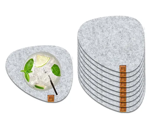 Glasuntersetzer & Bierdeckel Grau von Miqio