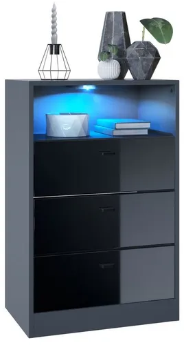 Vladon Kommode Pino V2 in schwarz von Vladon