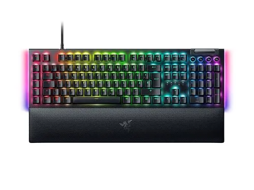 Razer BlackWidow V4 - Mechanische Gaming-Tastatur mit Green Switches, individuell anpassbare RGB-Beleuchtung und komfortabler Handballenauflage für ultimatives Gaming-Erlebnis