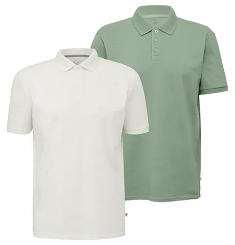 QS Poloshirt 2er Pack Salbeigrün XXL