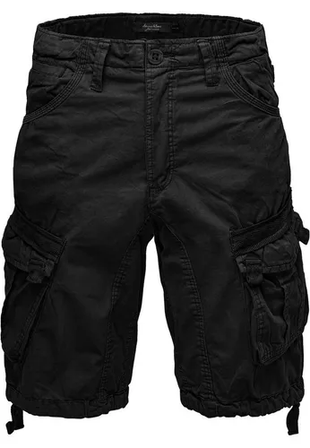 Amaci&Sons Cargoshorts LACKAWANNA Herren Bermuda Shorts schwarz W34 - Bequeme Cargoshorts aus 100% Baumwolle in Regular Fit. Ideal für Freizeit und Outdoor-Aktivitäten. Praktische Taschen bieten viel Stauraum.