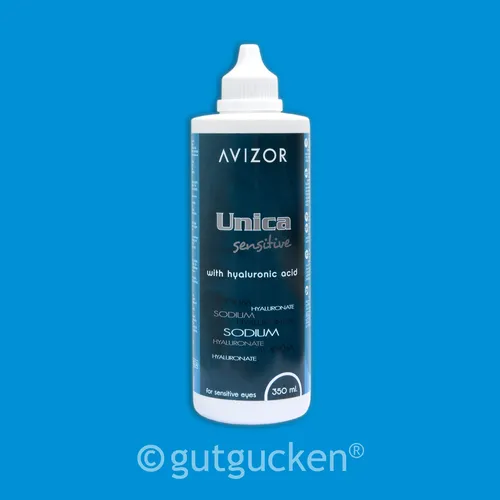 Unica Sensitive All in One Kombilösung 350ml von Avizor - Kontaktlinsenpflegemittel für weiche Linsen, 1-Schritt System für einfache Anwendung und optimale Pflege.
