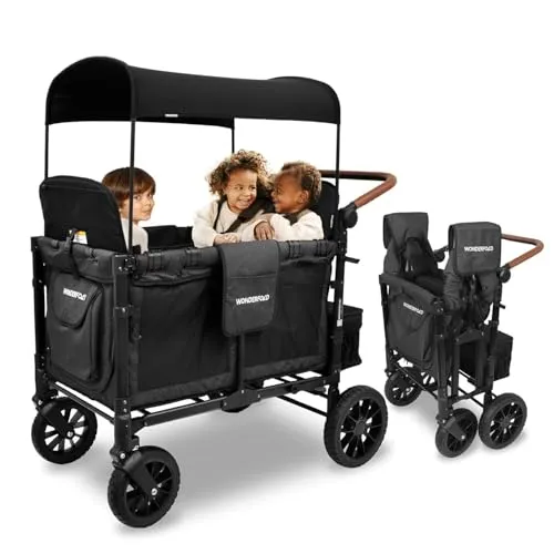 WonderFold W4 Luxe Kinderwagen Wagon Volcanic Black in schwarz von WonderFold Outdoor