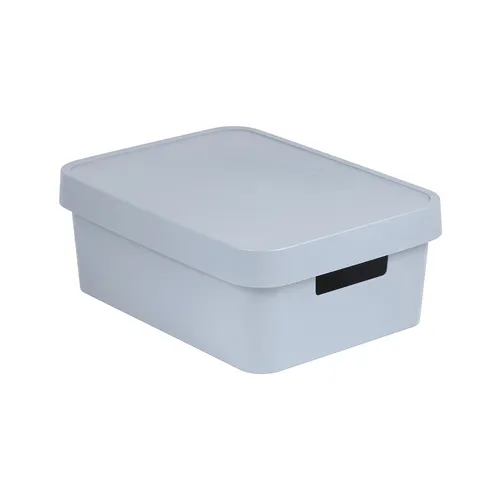 Curver Aufbewahrungsbox Deckel Ordnungsbox Kiste Infinity Hellgrau 36x27x14 c...