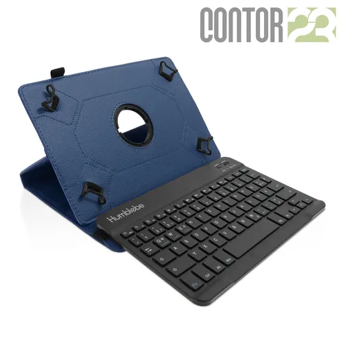 Schutzhülle + Bluetooth-Tastatur in BLAU für 9.6