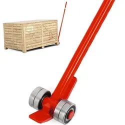 SucceBuy 3T Pry Lever Bar, 6600 lbs Kapazität Heavy Duty Stahl Pry Lever Bar mit Rädern und 6FT Handle