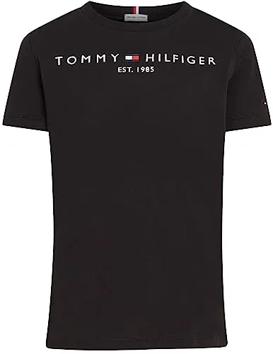 Tommy Hilfiger Kinder Unisex T-Shirt Kurzarm Essential Tee in schwarz von Tommy Hilfiger