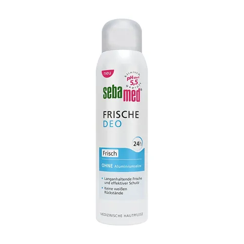 Sebamed Frische Deo frisch Aerosol - Deo Spray für langanhaltenden Schutz vor Körpergeruch, alkoholfrei und hautverträglich mit pH-Wert 5,5, ideal für empfindliche Haut.