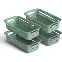 ProHome Aufbewahrungskorb 0,7L Grün 20 x 10 cm 4 Stück in grün von ProHome