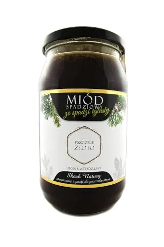 IMKERSHOP Waldhonig aus Nadelbäumen - Honig Honigtauhonig - Nadelbaumhonigtau 1050g - 1kg - Großes Glas - Bienenhonig - Europäischer Naturhonig - In der EU hergestellt - Zum Süßen - Zuckerersatz