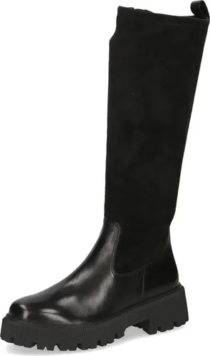 Caprice Stiefel Leder/Textil schwarz 38 EU - Wanderschuhe aus hochwertigem Leder und Textil, ideal für Komfort und Stil beim Spaziergang. Mit einem Blockabsatz von 5 cm und einem praktischen Reißverschluss.