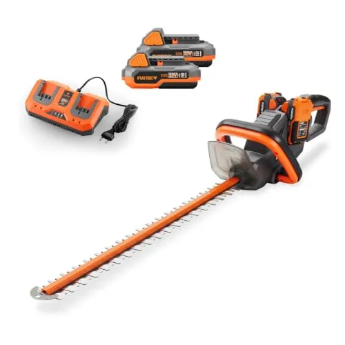FUXTEC 40V Akku Heckenschere FX-E2HSSET – Leistungsstarker Heckentrimmer mit 61 cm Schnittlänge