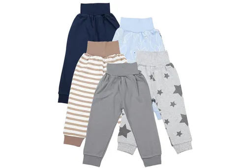 TupTam Pumphose Baby 5er Pack Unisex - Bequeme Baby Hose aus 100% Baumwolle in bunten Farben, ideal für die zarte Haut Ihres Babys, Größe 56.