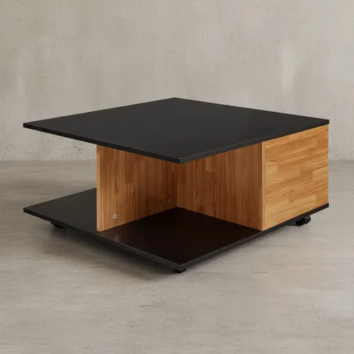 Moderner Design Couchtisch 70x70 cm Anthrazit/Sandeiche von Kadima Design