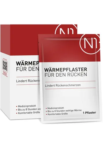 N1 Healthcare Wärmepflaster N1 Wärmepflaster für den Rücken, 4 St. (4 St), 8 Stunden wohltuende Wärme