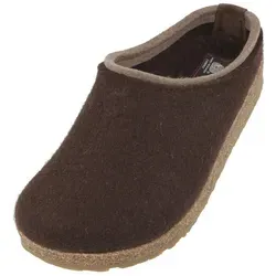 Haflinger Grizzly Kris Filzclog, Hausschuh aus reinem Wollfilz - Bequeme Hausschuhe in Größe 42 aus hochwertigem Wollfilz, mit Kork-Latex Fußbett für optimalen Komfort und eine rutschfeste Gummisohle.