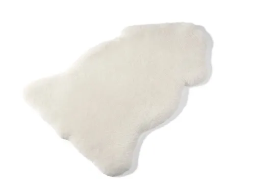 Hofbrucker Lammfell in Weiß, Größe 80-90 cm - Krabbeldecke aus 100% Lammfell, ideal für Kinderwagen und Buggys. Optimale Wärmeregulierung und atmungsaktiv, auch als Wickelunterlage nutzbar. Schadstoffgeprüft nach Öko-Tex 100.