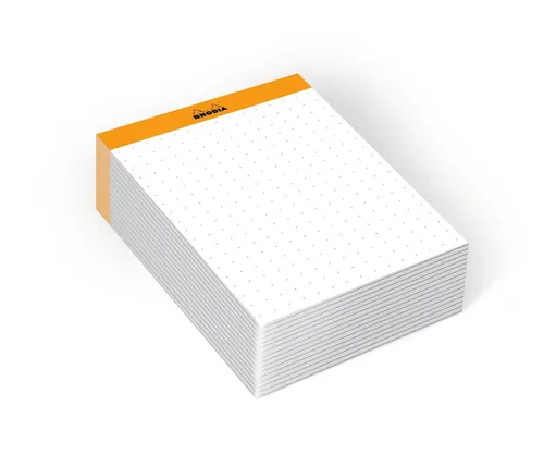 EXACOMPTA Notizheft Memoblock N°13 (10,5 x 14,8 cm) punktkariert 240 Blatt Orange 194048C, Rhodia, Blöcke, Hefte und Notizbücher