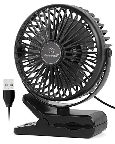Mini USB Ventilator 360° Drehung – Tragbarer Clip Ventilator - Stand- & Tischventilatoren mit 3 Geschwindigkeitsstufen und flexibler 360° Drehung für optimale Luftzirkulation in jedem Raum.