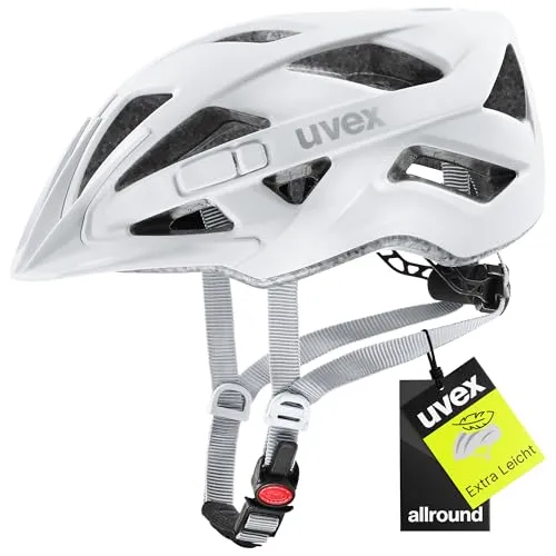 Uvex Touring CC Helm - Weiß Matt, Größe 52-57 - Fahrradhelm mit robustem Polycarbonat und leichter Inmold-Konstruktion. Ideal für Sicherheit und Komfort beim Radfahren dank 19 Belüftungsöffnungen und 3D-IAS-Größenverstellsystem.