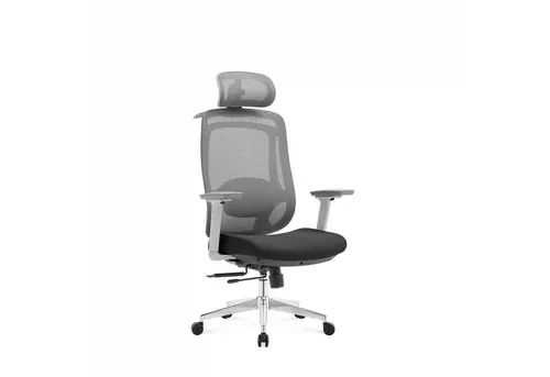 Steelboxx Drehstuhl mit Kopfstütze und 3D Armlehnen - Bürostuhl mit ergonomischer Kopf- und Nackenstütze, atmungsaktiver Rückenlehne und flexiblen 3D Armlehnen für optimalen Komfort und Unterstützung bei der Arbeit.