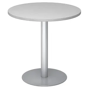 Hammerbacher Besprechungstisch 80cm rund Grau/Silber von Hammerbacher