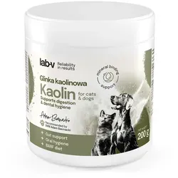 Lab-v Kaolin – Unterstützung für Darm und Mundhygiene bei Hunden und Katzen 200/g