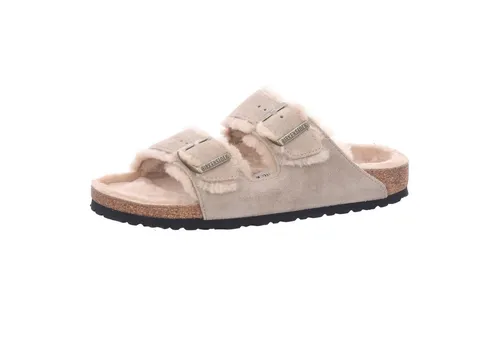 Birkenstock Birkenstock - Arizona Lammfell - taupe kombi Hausschuh