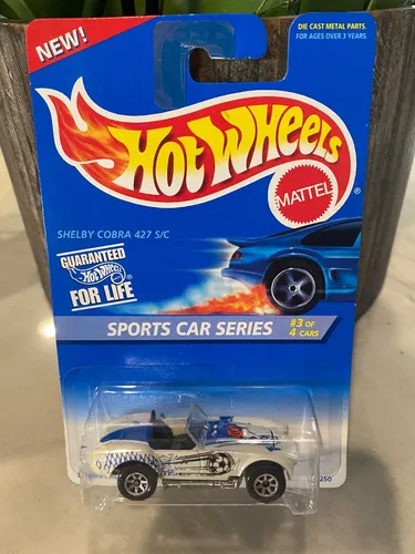 Hot Wheels #406 SPORTS Auto Serie 3/4 Shelby Cobra 427 S/C Weiß W/7 1996