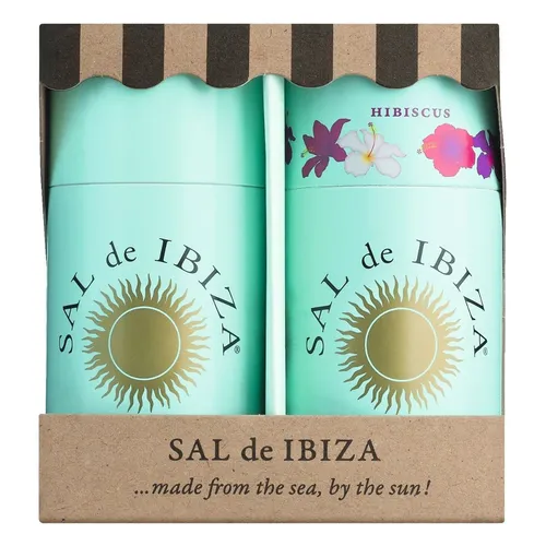 Granito Strandkorb-Duo Pur & Hibiscus, 215 g, Sal de Ibiza 60 EUR/kg