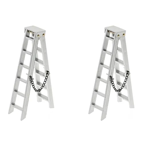 Rastapulz 2X Zubehör Im Maßstab 1:10 Mini Klappbar Leiter für 1:10 RC Crawler Auto für TRX4 SCX10 AXI03007, 100 mm