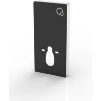 Glasdeals Sanitärmodul für Wand-WC inkl. Betätigungsplatte Schwarzglas – 6222