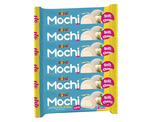 Royal Family Kuchen, Royal Family Mochi Vanille Snack Riegel Soft Chewy 40g 6er Pack
