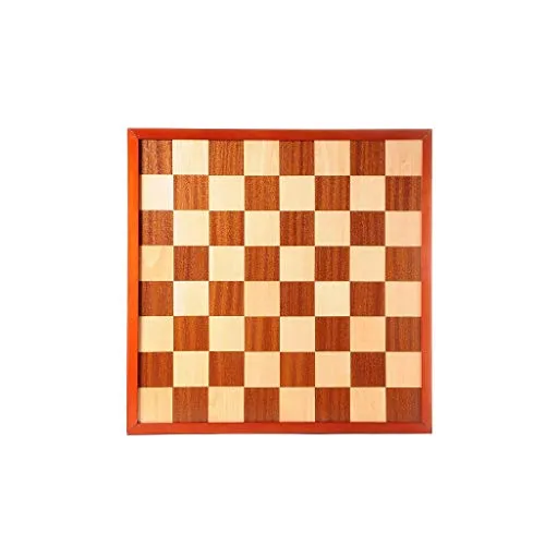 Double-Sided Chess and 10x10 Draughts Board, 42cm with Raised Border