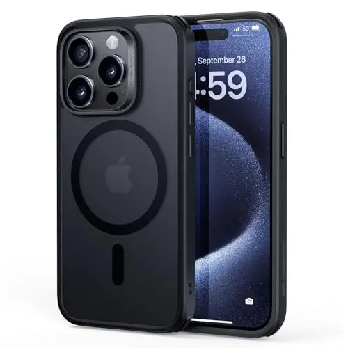 Produktbild ESR für iPhone 15 Pro Hülle, kompatibel mit MagSafe, Militärnorm Schutz, vergilbungsbeständig, Kratzfeste Rückseite, magnetisches HandyHülle Case für iPhone 15 Pro, Classic Series, Mattschwarz