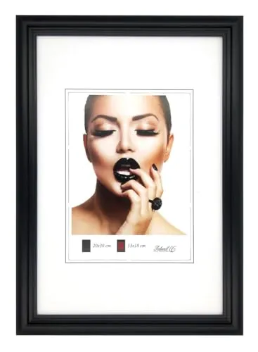 IDEAL TREND Artus Kunststoff Bilderrahmen Wanddeko Collage Poster Bilder Foto Rahmen: Farbe: Schwarz | Format: 30x40