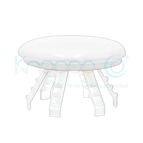 KNOPPO® Waschbecken Cap closed - Überlauf Abdeckung, Design Überlaufblende (white)