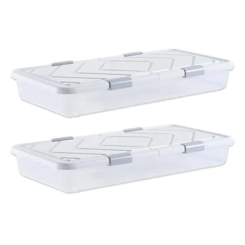 VEVOR Unterbettkommode 2er Set mit Rollfunktion