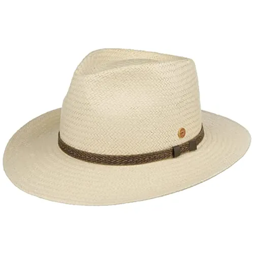 Mayser Maxwell Western Strohhut Sommerhut Sonnenhut Strandhut Herren - Made in The EU Sommer Frühling-Sommer - S (54-55 cm) Natur