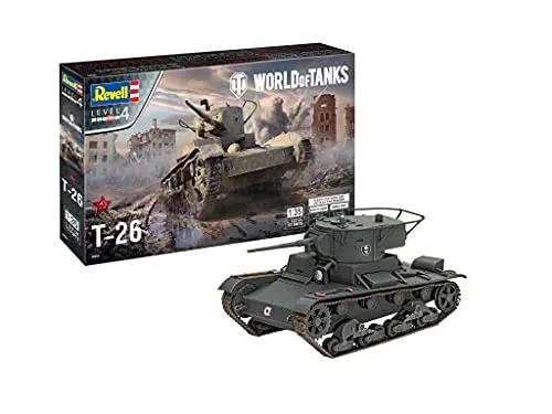 Revell 03505 T-26 World of Tanks originalgetreuer Modellbausatz für Fortgeschrit